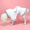 thumbnail image 3 of EeaseMX Albornoz sencillo para perro, absorbente, de secado rápido, de poliéster, suave y cálido, ideal para perros y gatos (blanco, talla S), 3 of 7