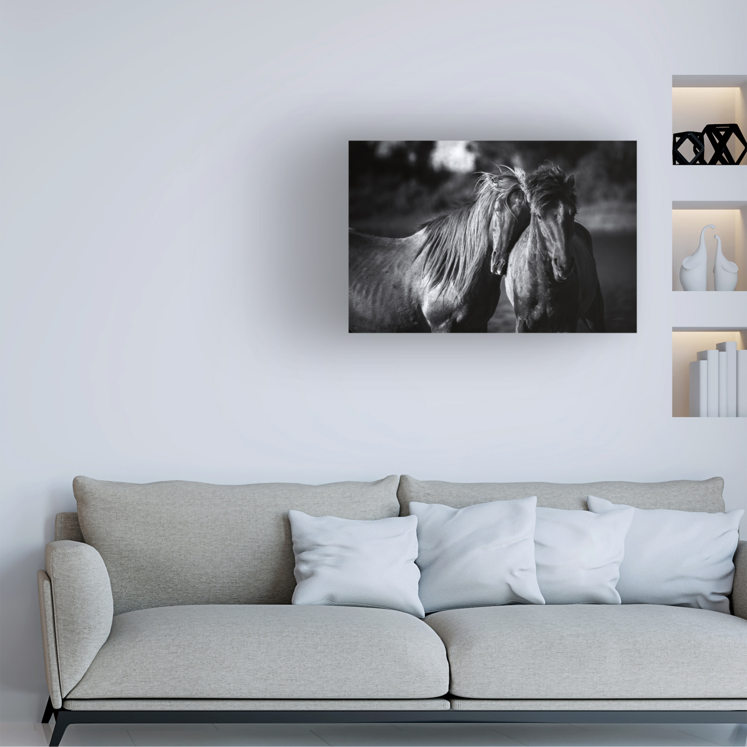 Trademark Fine Art 'Buddies Horse' Canvas Art by Aledanda