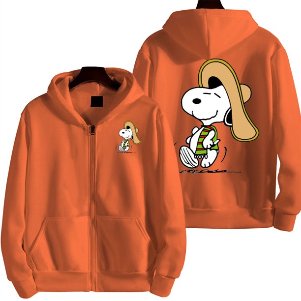 Sudadera con capucha de Snoopy Charlie Brown para hombre y mujer, sudadera de gran tamaño con cremallera, nueva chaqueta de pareja de dibujos animados de anime para primavera y otoño