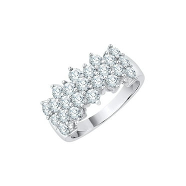 Diamond Promise Ring in Sterling Silver (1/10 cttw) (I-Color, SI3-I1-Clarity) (Size-8)