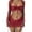 Red, variant on Ltctricy Women's 2 Piece Club Outfits Casual Crochet Sequin Long Sleeve Crop Top with Mini Skirt Knitted Trendy Sparkly Sets