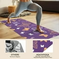 thumbnail image 4 of Purple Orange White Butterfly Pattern Hot Yoga Mat Towel Non Slip for Hot Yoga - Quick-Drying Yoga Mat Cover with 4 Corner Pockets with Travel Bag - Hot Yoga Towel Non Slip 70"x26", 4 of 6