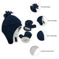 thumbnail image 3 of Sherpa Lined Aviator Hat Toddler Fleece Winter Beanies and Gloves for Baby Trapper Hat Bonnet with Earmuffs Newborn Cold Hats and Mittens for Boys and Girls Light grey 6-18 Months, 3 of 5