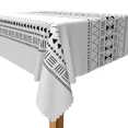 thumbnail image 2 of Tchckioa Minimalist Square Tablecloth,Waterproof Table Cloth for Kitchen Home Decor,52x52 Inch,White and Black, 2 of 6