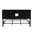 thumbnail image 5 of King Size Upholstered Bed Frame With Linen Headboard, No Box Spring, Wood Slat Support, Easy Assembly, Black, 48.31 In Tall Platform To Assemble, 80.83 Wide Sleeping, 5 of 6