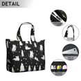 thumbnail image 5 of Sac de Voyage Design Floral Chat, Imprimé Chats et Fleurs Sac de Week-End, Sac de Transport Léger avec Sangle Réglable, 5 of 5