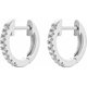 thumbnail image 3 of 14K Gold Plated Cubic Zirconia Cuff Earrings Huggie Stud, 3 of 4