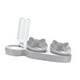 thumbnail image 2 of Cuencos triples para gatos, cuencos elevados e inclinados para agua y comida, suministros para mascotas, bebederos automáticos para exteriores, Gris claro, 2 of 9