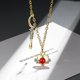 thumbnail image 3 of Colgante con forma de corazón de circonita cúbica y cadena de oro para niñas, collar sencillo y bonito en forma de Y para mujer o novia, plateado, 3 of 5