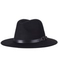 thumbnail image 2 of Meidiya Unisex Fedora Hat Felt Cap Wide Brim Women Men Hats Elegant Fedoras Top Hat with Belt Vintgae Adult Hats Classic Version Chapeau Hats, 2 of 7