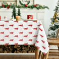 thumbnail image 3 of Christmas Tablecloth 60×84 Inch Rectangular, Trees Red White Boho Washable Table Cover for Party Picnic Dinner Decor, 3 of 6