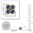 thumbnail image 3 of Dazzlingrock Collection Round Blue Sapphire 5 Stone Interwoven Blossom Flower Design Screwback Stud Earrings for Women (Color Blue, Clarity Highly Included) in 10K Yellow Gold, 3 of 4