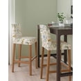thumbnail image 2 of Wildflowers Bar Stool Covers Set of 4, Spring Flowers Plants Farmhouse Pastoral Stretch Washable Bar Chair Covers with Backs, Removable Pub Counter Height Chair Cover for Kitchen Dining Room Cafe, 2 of 7