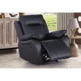 thumbnail image 2 of Alexent Manual Faux Leather Recliner Couch Reclining Arm Chair in Black, 2 of 9