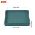 thumbnail image 2 of Unique Bargains Ceramic Square Planter Saucer Flower Pot Drip Tray Coaster 2 Pack Cyan, 2 of 6