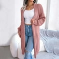 thumbnail image 2 of Aayomet Long Cardigan Sweaters For Women Womens Long Cardigans Cable Knitted Open Front Oversized Hooded Outerwear Sweater Coat,Pink S-XXL, 2 of 5