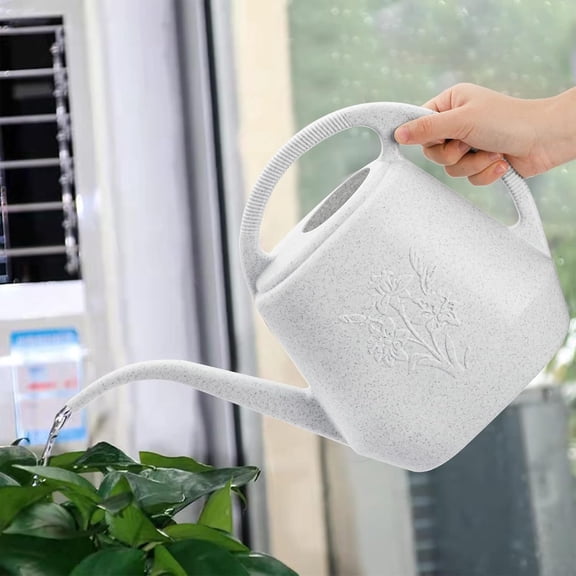 CHENjy Watering Can Indoor Plants, Large 4L Plant Watering Can, Indoor Watering Can for Home Garden, Comfortable Handle, Gray White