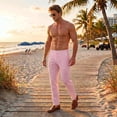 thumbnail image 5 of Cmfcve Men's Dress Pants Waffle Straight Fit Flat Front Trousers Business Casual Pants, 5 of 5