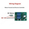 thumbnail image 6 of 433MHz Remote Control Switch DC Relay Receiver Module For Electric Motor Positive And Negative Current Control ,Easy to Install, 6 of 7