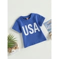thumbnail image 3 of Coduop Toddler Baby Boys Girls Independence Day T-shirt Tops Short Sleeve Casual Tees TShirt, 3 of 8