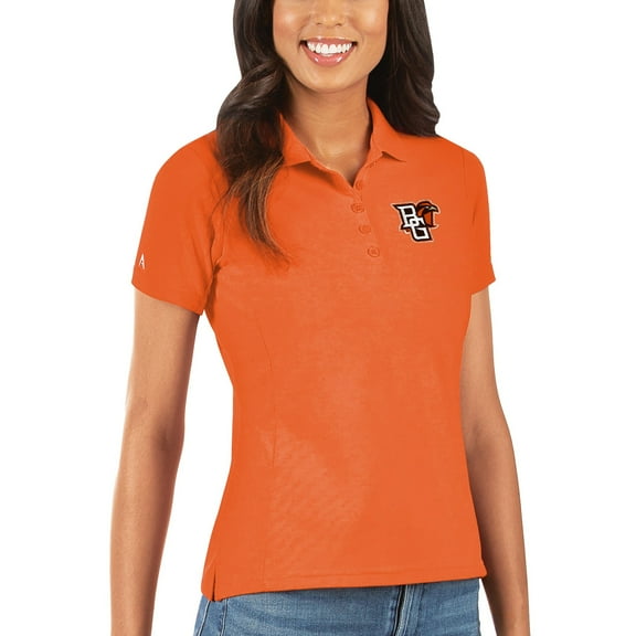 Women's Antigua Orange Bowling Green St. Falcons Legacy Pique Polo