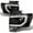 Solid Matte Black Paint Housing, variant on AKKON - For Ford F150 F-150 Pickup Chrome Clear DRL Daylight LED Strip Xenon HID Type Projector Headlights Lamps