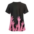 thumbnail image 3 of Scrubs Tops for Women Pink Ribbon Shirts Breast Cancer Awareness Short Sleeve V Neck Plus Size Scrub Tops Uniformes Medicos Mujer Tall Scrubs for Women Medichic Scrub Tops for Women, Multicolor XL, 3 of 3
