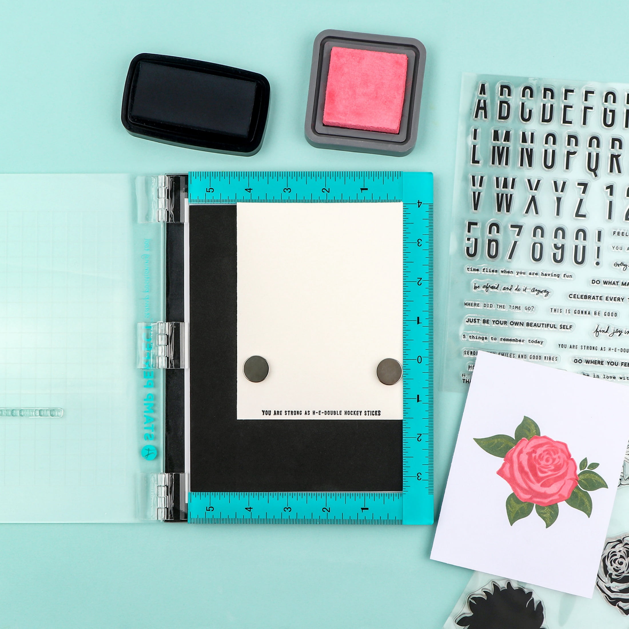 Stamp Positioning Tool - 9x7.2 inch Stamping Platform for Perfect Cardmaking,Layering & Precise Impressions