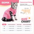 thumbnail image 2 of IDOMIK Cat Recovery Suit, Post-Surgery Onesie to Prevent Licking, Cone of Shame Alternative Surgical Spay Suit for Male Female Cat, Pink, M, 2 of 8