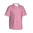 thumbnail image 2 of Haiem Glitter Pink Printed Hawaiian Shirt for Men - Men’s Casual Beach Summer Shirts - Stretch Fabric with Modern Fit-3X-Large, 2 of 9