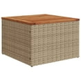 thumbnail image 5 of vidaXL Garden Table Beige and Brown PE Rattan Small Durable, 5 of 5