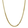 thumbnail image 1 of 14k Yellow Gold 18 Inch 4mm Silky Herringbone Chain Necklace Pendant Charm, 1 of 9