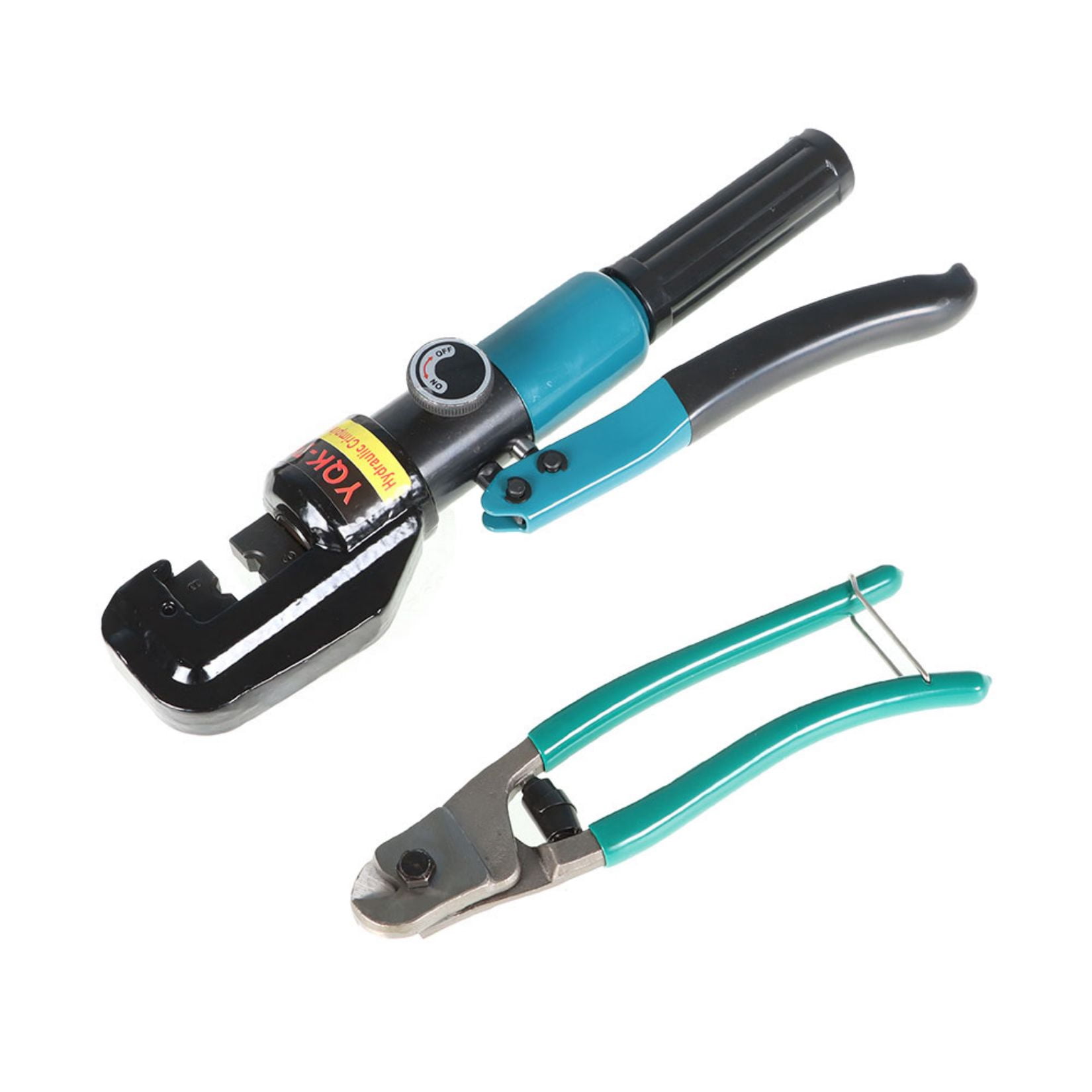 10 Ton Hydraulic Wire Battery Cable Lug Terminal Crimper Crimping Tool with 9 Pairs of Dies and Cable Cutter for 1/8 inch to 3/16 inch Stainless Steel Cable Railing Fittings