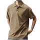 thumbnail image 2 of pstuiky Camisa de manga corta para hombre, Camisa de hombre de poliéster sólido, cómoda, informal, de manga corta y cuello alto. camisetas de hombre l, 2 of 7