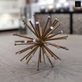 thumbnail image 2 of Gannon Sea Urchin Sculpture Decorative Accent – Coastal Nautical Ocean-Inspired Home Décor for Living Room, Shelf & Tabletop (Size- Medium, Gold), 2 of 7