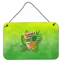 Carolines Treasures BB7450DS812 To the Beach Summer Wall or Door Hanging Prints 8HX12W multicolor