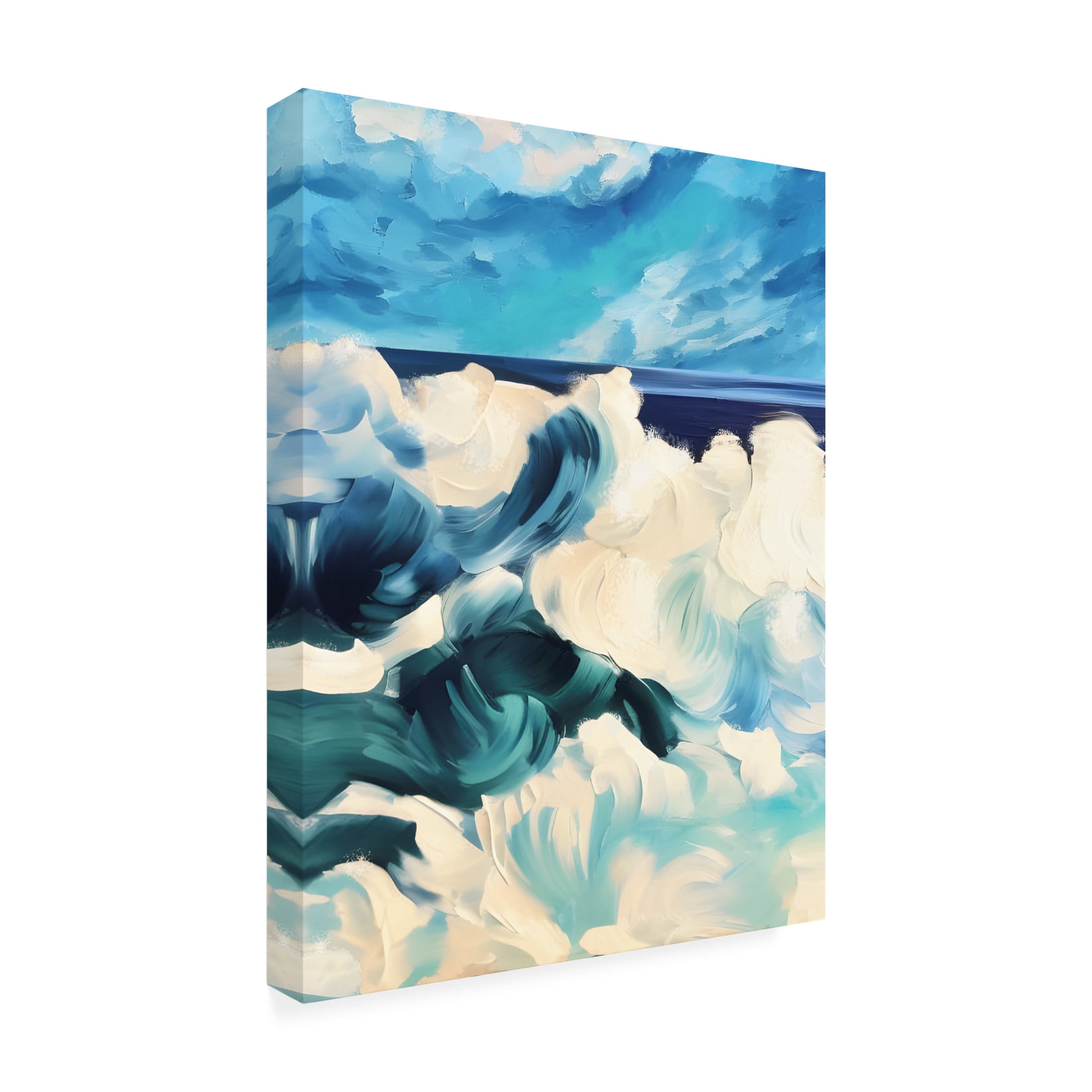 Canvas Wall Art - Tina Lavoie 'Abstract Dramatic Waves II' Wall Art for Living Room, Bedroom, or Office Décor by Trademark Fine Art - 24 x 32 Inches