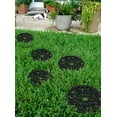 thumbnail image 3 of A1 Home Collections Multi Functional-Garden Stepping Stone Mat Round, Natural Rubber Heavy-Duty Beautiful Hand Finished Design 12"X12" Set of 4, Alora Paisley Black, 3 of 6