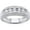 White, variant on Anniversary Wedding Band Men's Ring Round Cut White Diamond 14K Rose Gold Over 925 Sterling Silver