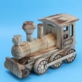 thumbnail image 2 of Wooden Locomotive Model Simulated Steam Train Home Decor Kid Child Toy Gift For Boys Girls 3-6 Year Old, 2 of 9