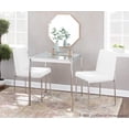thumbnail image 5 of Lumisource Fuji Contemporary Dining Table in Stainless Steel with Clear Glass Top, 5 of 7