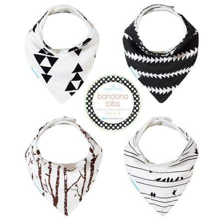 

Kaydee Baby Dribble Drool Bandana Bibs For Boys and For Girls - Modern (4 Pack)