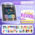 thumbnail image 7 of Tikeitoo Outline Markers, 72 Glitter Colors, Christmas Gift, Stocking Stuffers for Teen Gi+rls, Double Line Metallic Markers for Tween Gi+rls Trendy Stuff, Art Stuff Crafts for Teens, 7 of 7