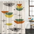 thumbnail image 2 of Sage Green Boho Shower Curtain, Waterproof Shower Curtains for Bathroom, Geometric Bohemian Color Block Washable Fabric Bathtub Curtain Set Bath Decor with 12 Hooks Long 72"x84", 2 of 8