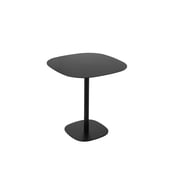 Liki 28 Inch Bistro Dining Table- Round Top and Base- Modern Black Metal