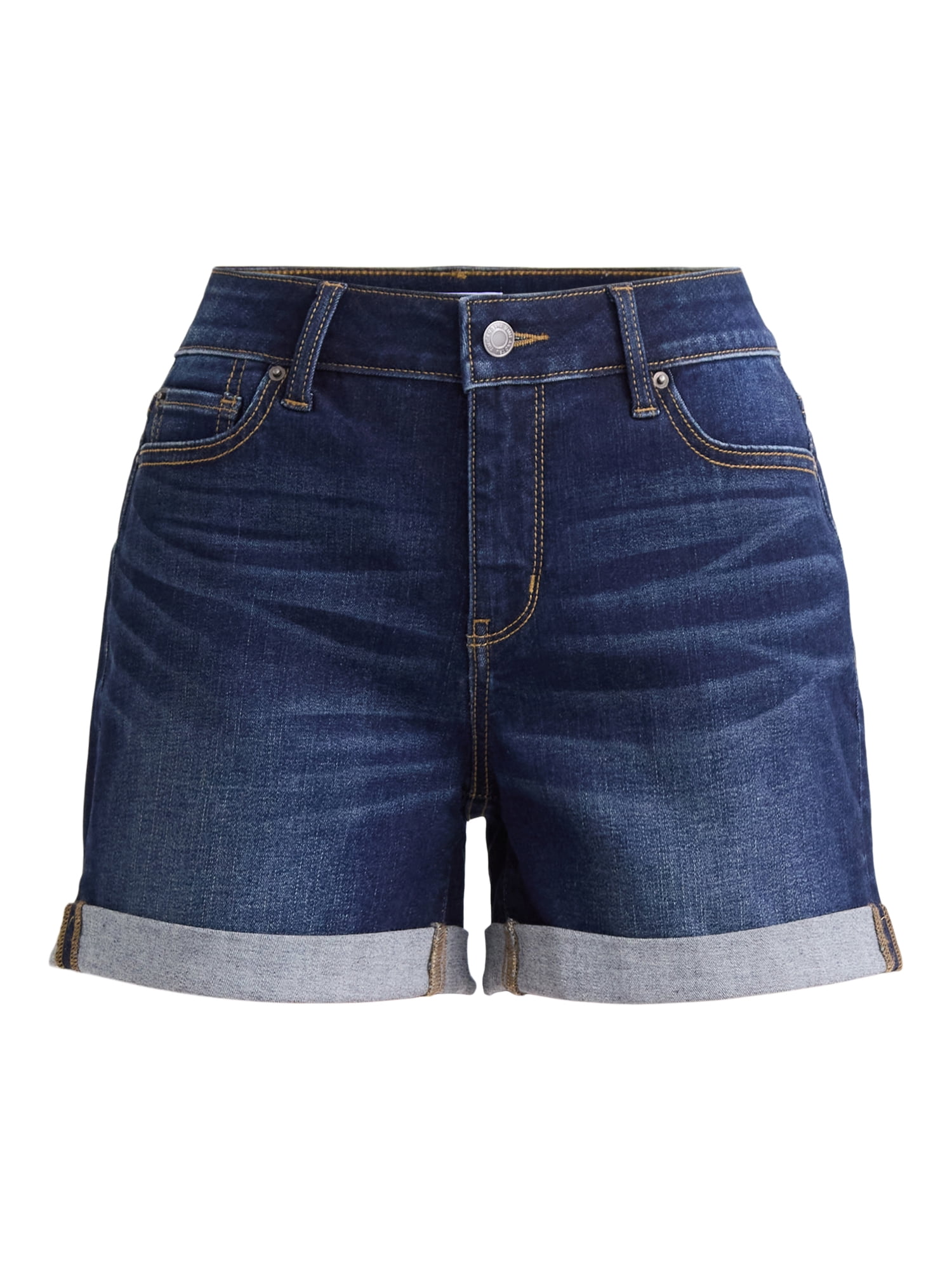 Time and Tru Women's Mid-Rise Denim Short, 4" Inseam, Size 2-20