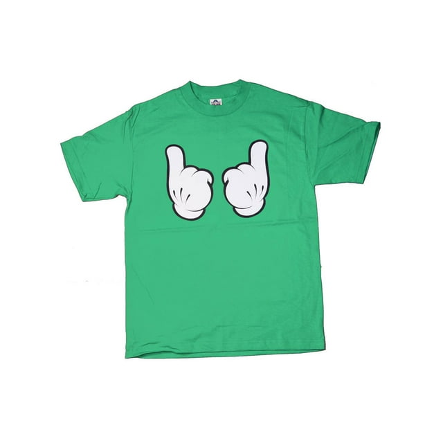 Ce Garçon Juste Ici T-shirt Graphique Vert, Moyen