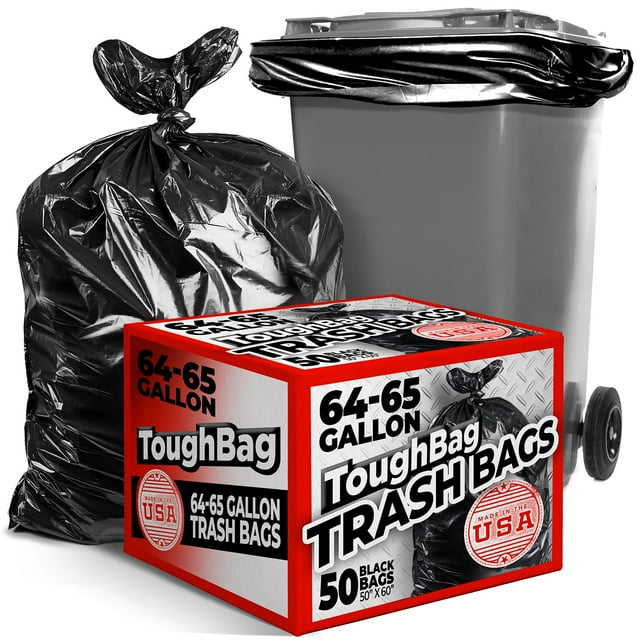 Bolsas de basura ToughBag 240-246 L, 50 x 60 cm, negras, 50 unidades