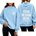 thumbnail image 2 of VBVC Women's Custom Personalized Mock Neck Sweatshirt , Ladies' Lightweight Casual Pullover Top , Soft Stretchy Hoodie For Women, Blue , S-5XL, 2 of 8