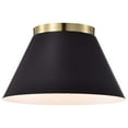 thumbnail image 5 of Nuvo Lighting Dover - 3 Light - Small Flush Mount - Black with Vintage Brass, 5 of 6